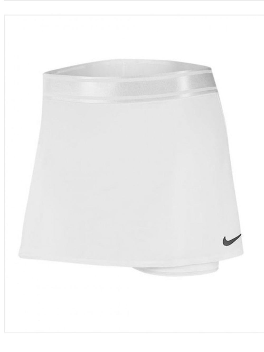 Nike White Tennis Skort with Black Swoosh